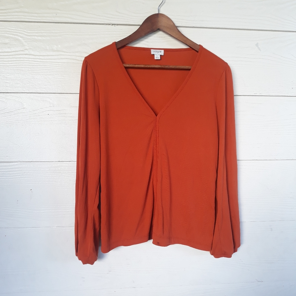J. Crew Women's v neck top. Size L.
